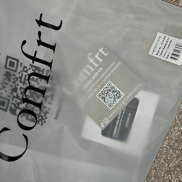 NEW Comfrt Pastel Sweatpants Lavender Size L - Picture 8 of 8